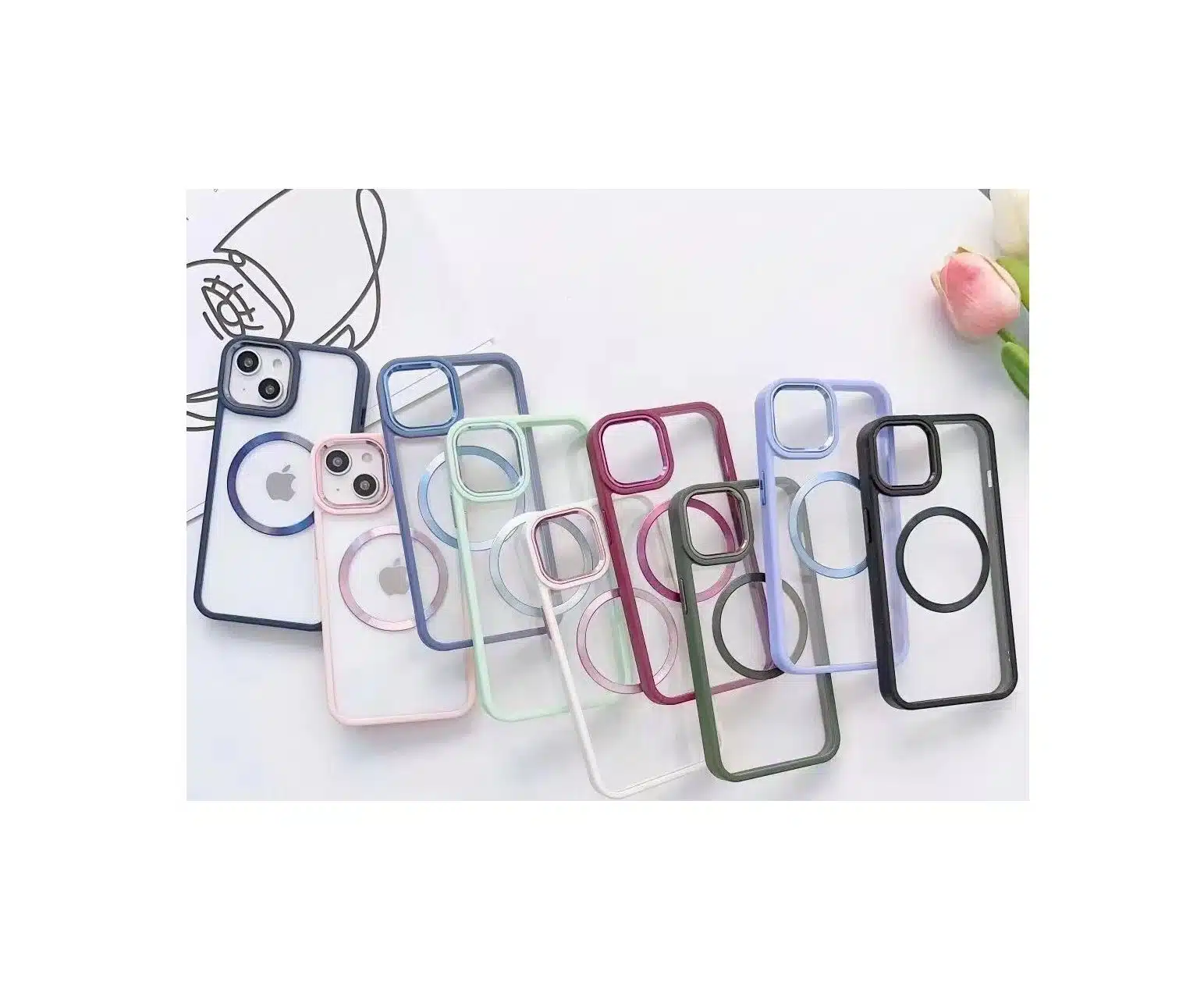 Cityhoesje - Backcover - iPhone 14 Pro Max - Magsafe - Transparant Paars - Afbeelding 4