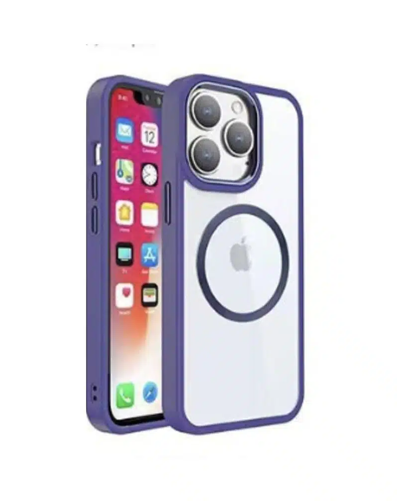 Cityhoesje - Backcover - iPhone 14 Pro Max - Magsafe - Transparant Paars - Afbeelding 1