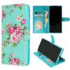 Samsung S24 FE-Bookcase Print-Bloemen Blauw-1-Cityhoesje.nl