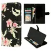 Samsung S24 FE-Bookcase Print-Bloemen Zwart-Cityhoesje.nl