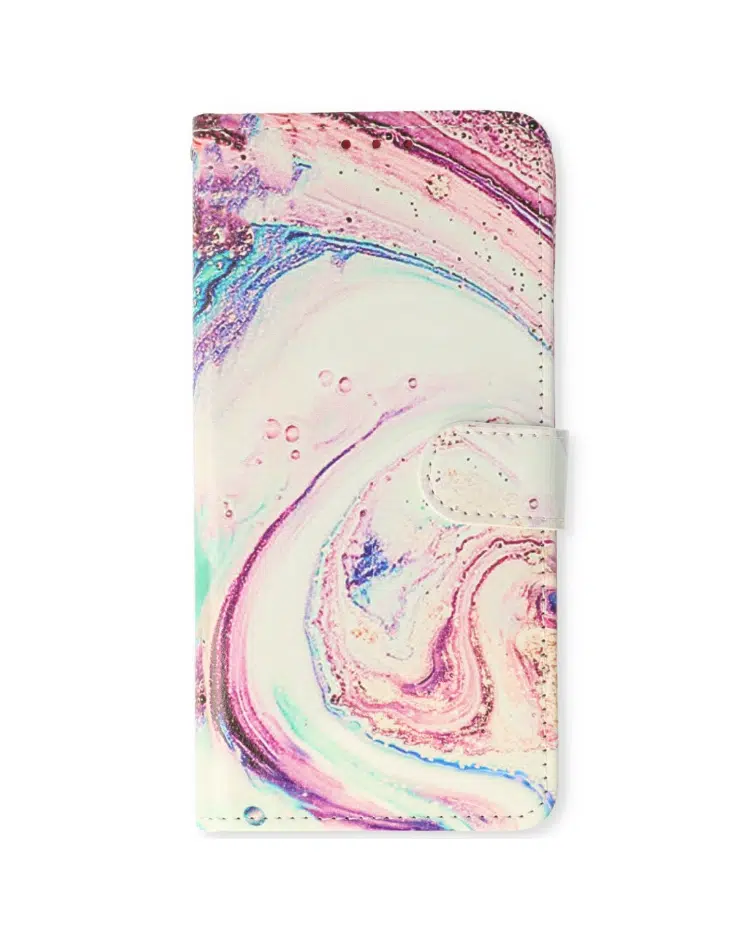Cityhoesje - Bookcase – Geschikt voor – Samsung S24 FE – Marmer Galaxy - Afbeelding 3