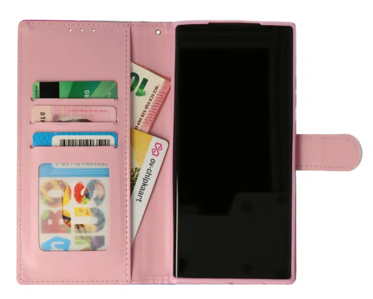 Cityhoesje - Bookcase – Geschikt voor – Samsung S24 FE – Marmer Galaxy - Afbeelding 4