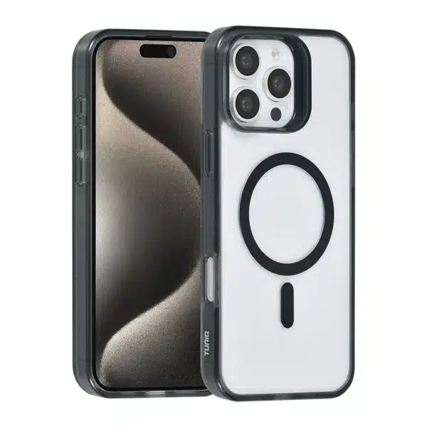 TUNIQ - Backcover iPhone 16 Pro Max - Magsafe silicone - Zwart