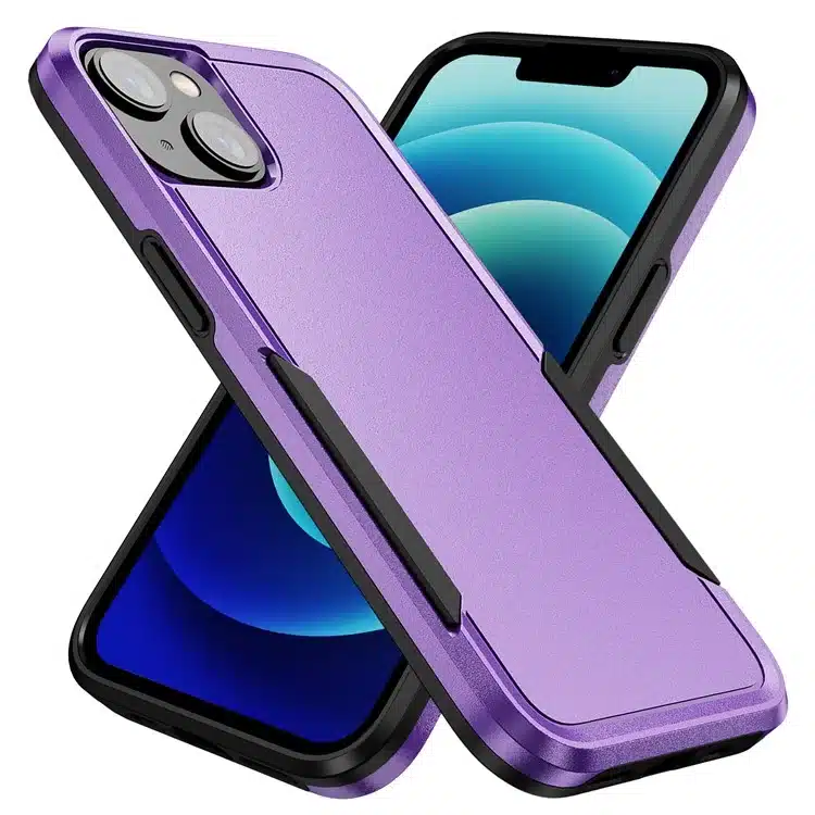 Cityhoesje - Backcover iPhone 15 - Anti-drop - Paars - Afbeelding 1