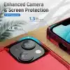Cotyhoesje-iPhone 15-Anti-drop Back Cover Shockproof PC+TPU Bckcase-Rood-2-Cityhoesje.nl