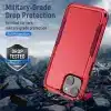 Cotyhoesje-iPhone 15-Anti-drop Back Cover Shockproof PC+TPU Bckcase-Rood-4-Cityhoesje.nl