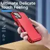 Cotyhoesje-iPhone 15-Anti-drop Back Cover Shockproof PC+TPU Bckcase-Rood-5-Cityhoesje.nl