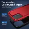 Cotyhoesje-iPhone 15-Anti-drop Back Cover Shockproof PC+TPU Bckcase -Rood Zwart-3-Cityhoesje.nl