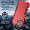 Cotyhoesje-iPhone 15-Anti-drop Back Cover Shockproof PC+TPU Bckcase -Rood Zwart-4-Cityhoesje.nl