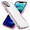 Cotyhoesje-iPhone 15-Anti-drop Back Cover Shockproof PC+TPU Bckcase -Roze-1-Cityhoesje.nl