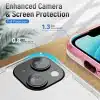 Cotyhoesje-iPhone 15-Anti-drop Back Cover Shockproof PC+TPU Bckcase -Roze-2-Cityhoesje.nl