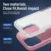 Cotyhoesje-iPhone 15-Anti-drop Back Cover Shockproof PC+TPU Bckcase -Roze-3-Cityhoesje.nl