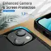 Cotyhoesje-iPhone 15-Anti-drop Back Cover Shockproof PC+TPU Bckcase -Zwart-2-Cityhoesje.nl