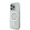 Guess iPhone 16 Pro Max Backcover hoesje Magsafe IML Rhinestones - Wit-2-Cityhoesje.nl