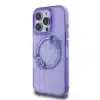 Guess iPhone 16 Pro Max Backcover hoesje Magsafe IML flowers wreath - Paars-2-Cityhoesje.nl