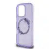Guess iPhone 16 Pro Max Backcover hoesje Magsafe IML flowers wreath - Paars-6-Cityhoesje.nl