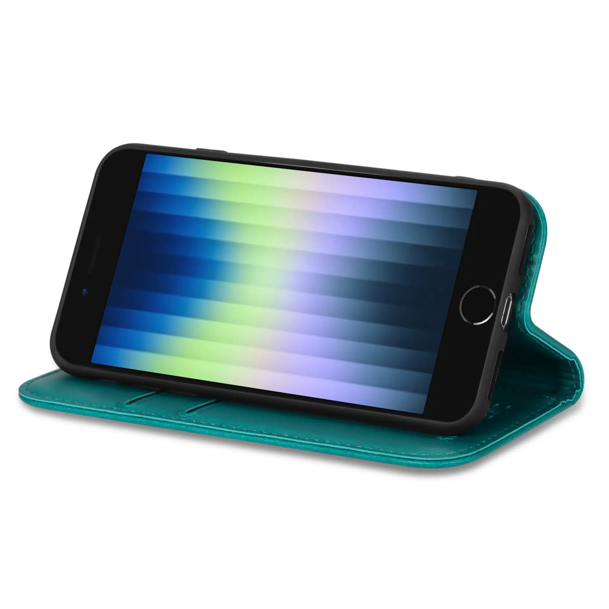 Solidenz - Bookcase iPhone SE (2022 / 2020) – iPhone 8 en iPhone 7 – Blauw - Afbeelding 3