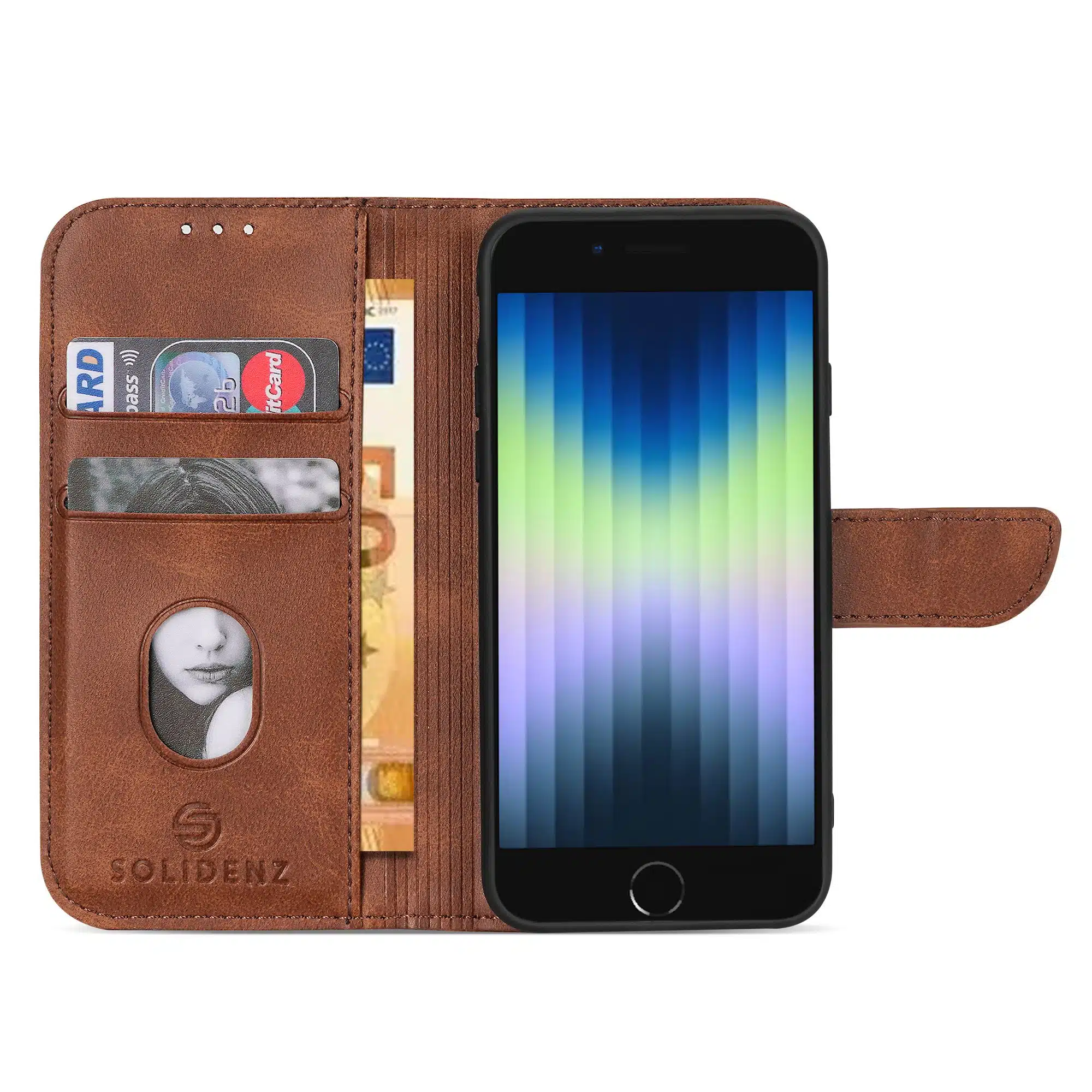 Solidenz-bookcase-iPhone-SE-2022-2020-iPhone-8-en-iPhone-7-Bruin-4
