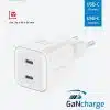 Swissten 2x USB-C 20W Power Delivery Travel Charger - White-1-Cityhoesje.nl
