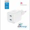 Swissten 2x USB-C 20W Power Delivery Travel Charger - White-3-Cityhoesje.nl