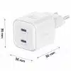 Swissten 2x USB-C 20W Power Delivery Travel Charger - White-4-Cityhoesje.nl