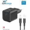 Swissten - 35W USB-C - Travel Charger With Lightning To USB-C Cable - 1.2m - Zwart - Thumbnail Image 2