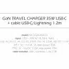 Swissten - 35W USB-C - Travel Charger With Lightning To USB-C Cable - 1.2m - Zwart - Thumbnail Image 4