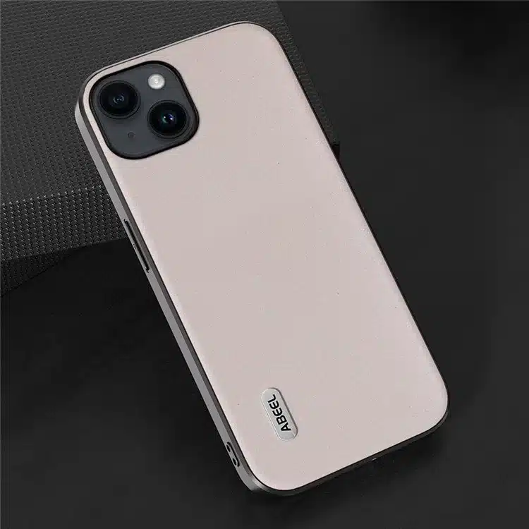 ABEEL – Backcover iPhone 14 Plus - 15 Plus – Cowhide Leer – TPU – Litchi – Anti-Scratch – Roze - Afbeelding 4
