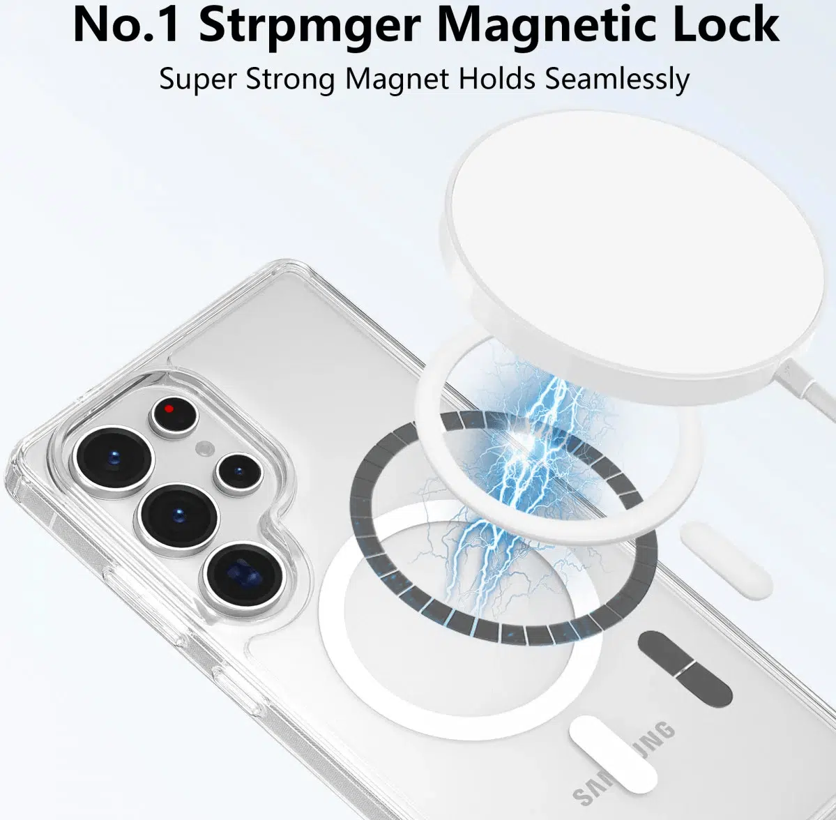 Cityhoesje-Samsung S25 Ultra-Magnetic MagSafe BackCass- Transparant-4-Cityhoesje.nl
