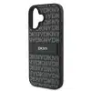 DKNY iPhone 16 Plus Backcover hoesje PU Leather Repeat Pattern Tonal Stripe - Zwart-5-Cityhoesje.nl