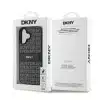 DKNY iPhone 16 Plus Backcover hoesje PU Leather Repeat Pattern Tonal Stripe - Zwart-8-Cityhoesje.nl