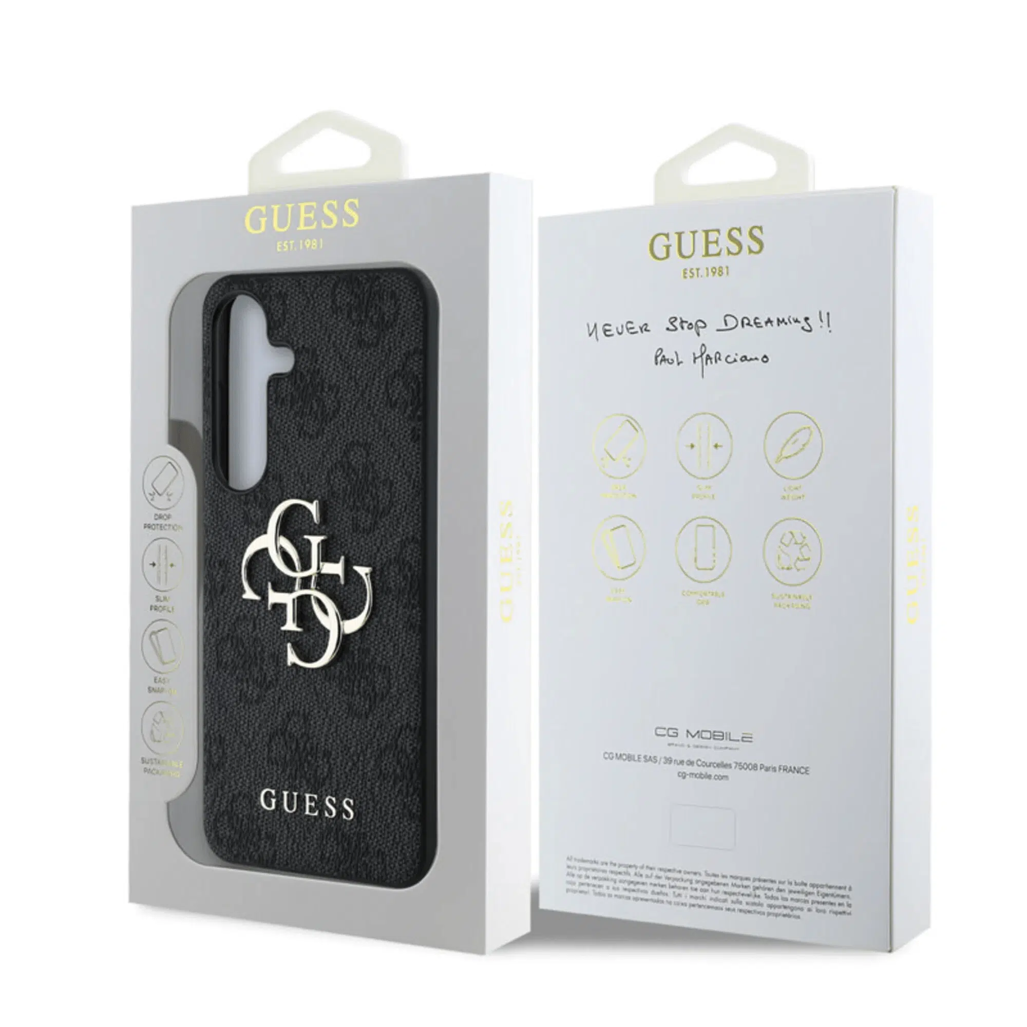 Guess - Geschikt voor Samsung S24 Plus/S25 Plus - Backcover - 4G PU Big Logo - Zwart - Afbeelding 8