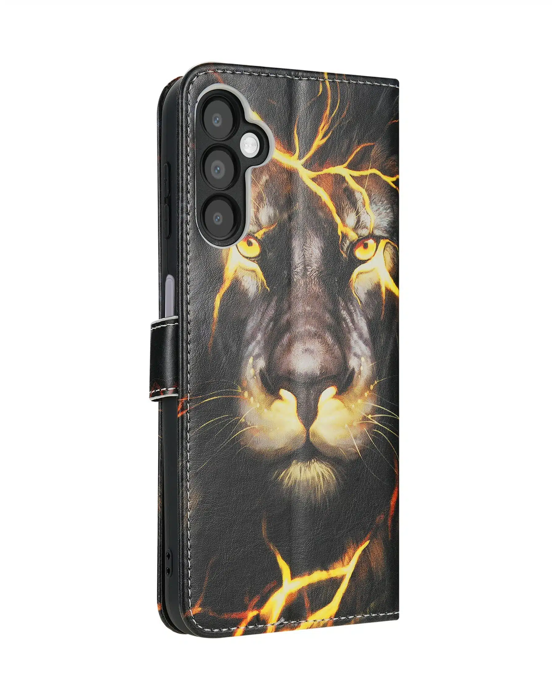 Solidenz – Bookcase – Geschikt voor – Samsung A26 – Print Leeuw - Afbeelding 2