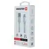 Swissten – Textile USB – iPhone - 8 Pin Cable – 1.2 mtr - Fast Charging – Zilver6