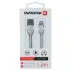 Swissten – Textile USB – iPhone - 8 Pin Cable – 1.2 mtr - Fast Charging – Zilver7