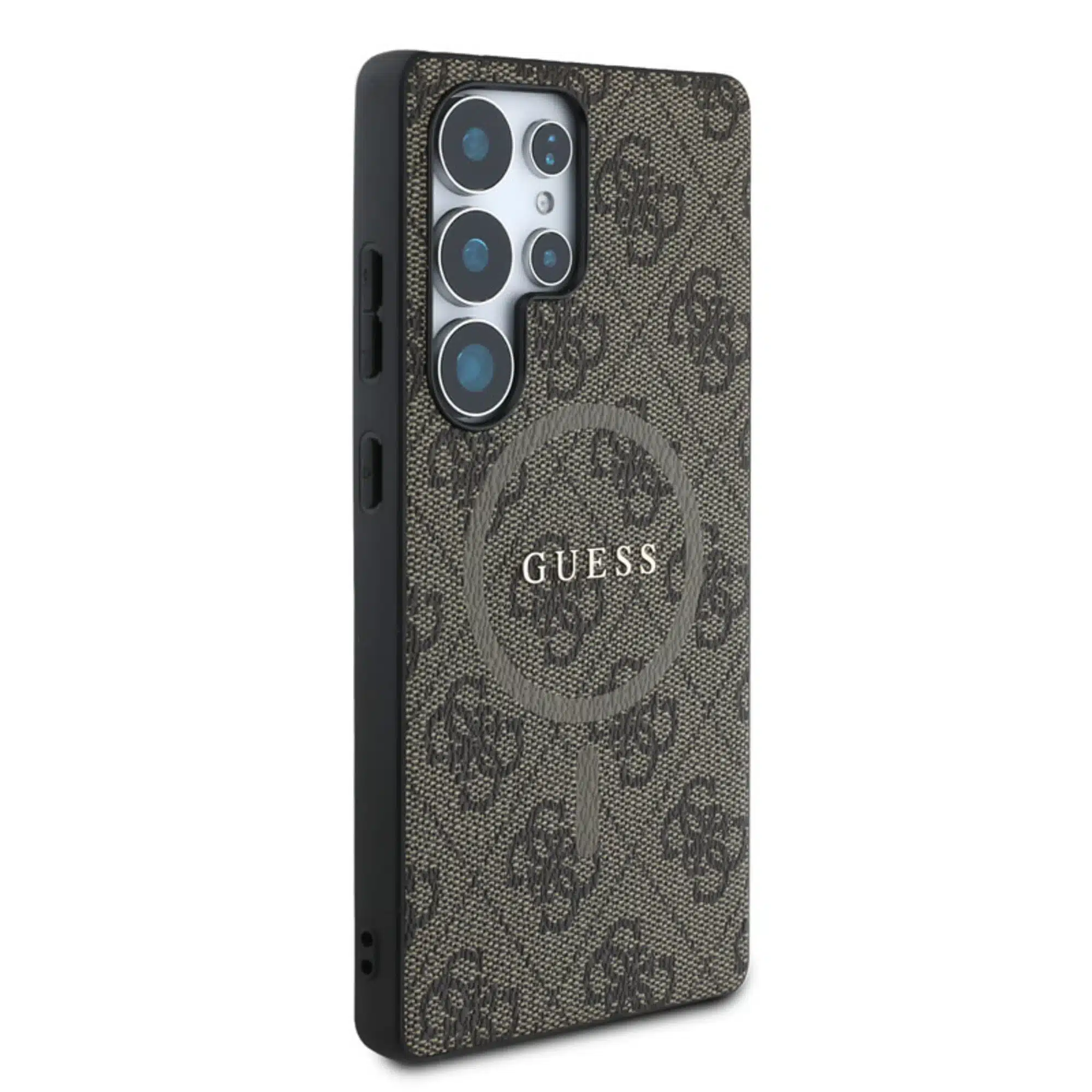 Guess - Geschikt voor Samsung S25 Ultra - Backcover hoesje - 4G Colored Ring Classic Logo - MagSafe - Bruin - Afbeelding 4