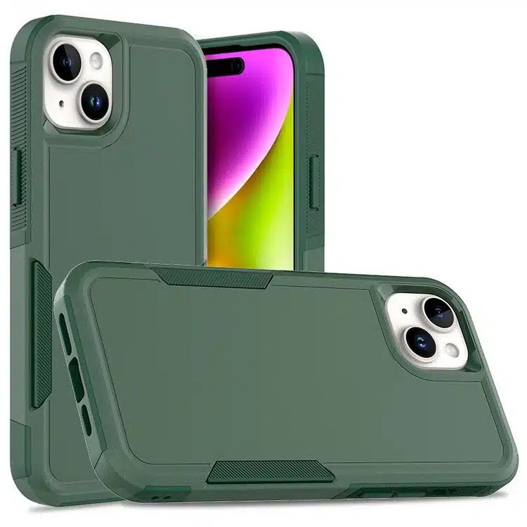 iPhone 15 PC+TPU Dual Layer Protection Cover Drop- Case-Groen-1-Cityhoesje.nl