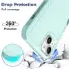 iPhone 15 PC+TPU Dual Layer Protection Cover Drop- Case-Licht Groen-2-Cityhoesje.nl