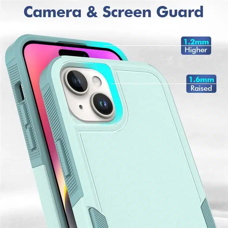 iPhone 15 PC+TPU Dual Layer Protection Cover Drop- Case-Licht Groen-3-Cityhoesje.nl