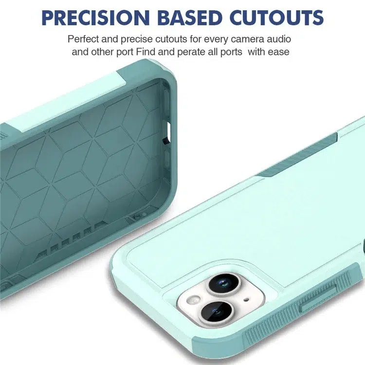 iPhone 15 PC+TPU Dual Layer Protection Cover Drop- Case-Licht Groen-5-Cityhoesje.nl