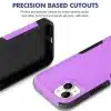 iPhone 15 PC+TPU Dual Layer Protection Cover Drop- Case-Paars-5-Cityhoesje.nl