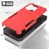 iPhone 15 Pro-PC+TPU Dual Layer Protection Cover Drop- Case-Rood-2-Cityhoesje.nl