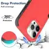 iPhone 15 Pro-PC+TPU Dual Layer Protection Cover Drop- Case-Rood-4-Cityhoesje.nl