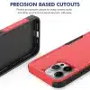 iPhone 15 Pro-PC+TPU Dual Layer Protection Cover Drop- Case-Rood-5-Cityhoesje.nl