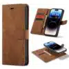 Cityhoesje-Bookcase 2 in1 iPhone 16e-17e-Bruin - Thumbnail Image 1