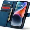 Cityhoesje-Bookcase 2 in1 iPhone 16e-17e-Blauw - Thumbnail Image 2