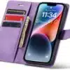 Cityhoesje-Bookcase 2 in1 iPhone16e-17e-Paars - Thumbnail Image 3