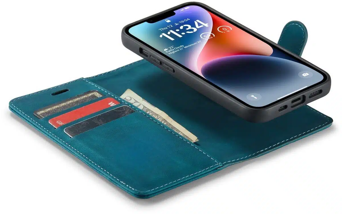 Cityhoesje-Bookcase 2 in1 iPhone 16e-17e-Groen - Afbeelding 2