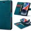 Cityhoesje-Bookcase 2 in1 iPhone 16e-17e-Groen - Thumbnail Image 1