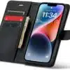 Cityhoesje-Bookcase 2 in1 iPhone16e-17e-Zwart - Thumbnail Image 3